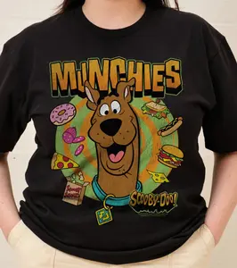 Munchies Scooby-Doo T-Shirt, Nostalgia 2D Print T-Shirt, Cartoon Network Shirt, Gifts for Cartoon Fans #ScoobyDoo #CartoonNetwork #NostalgiaCore #ToonVerse #Scooby #Doo #GraphicTee #StreetwearUS