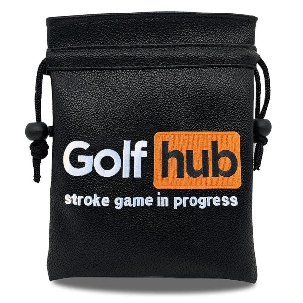 Durable Waterproof Golf Valuables Pouch, Golf Tee Pouch with Drawstring Closure, Portable Ball Pouch for Men Golfers, Unique Gift Idea