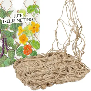 Hemp Rope Net Climbing Plant Support, Natural Jute Garden Netting, Cucumber Trellis, Bean Trellis, Tomato Plant Support, Indoor & Outdoor Decor, Garden Supplies