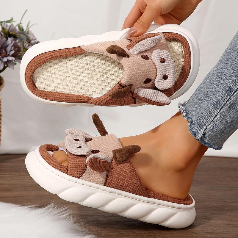 Cow Slippers Slides for Women House Shoes for Woman Lovely Cartoon Animal Shape  Women Men Home Indoor Springfresh