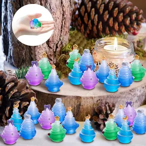 1.4" Christmas Mini Resin Tree, 25PCS Miniature Christmas Decor, Christmas Party Favors, Dollhouse Decorations Toys, Home Decoration