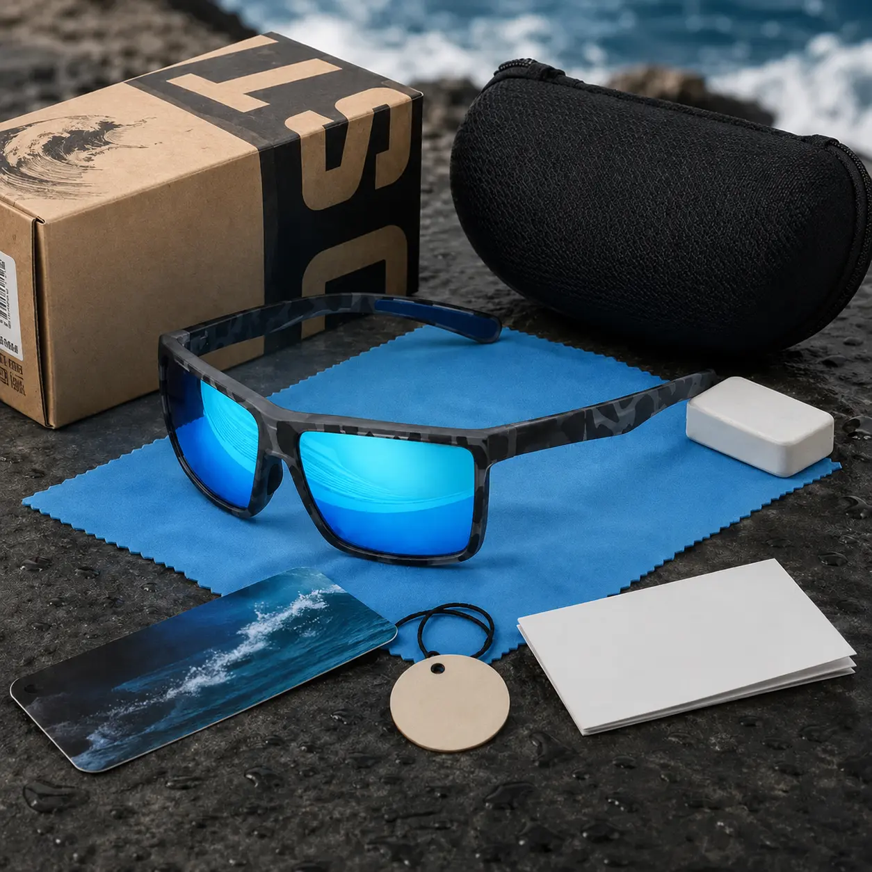 Polarized Rectangular Sunglasses – UV400 Outdoor Fishing Driving Hiking Sunglasses