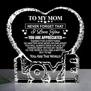 Gifts for Mom, Crystal Keepsake Gift from Daughter Son for Mom，Mothers Day Anniversary Birthday Present for Mother