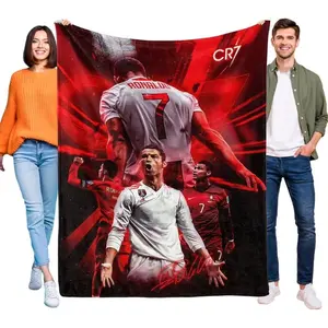 Soccer Blanket Player #7 Throw Blanket for Soft Bed Sofa Couch Lightweight Travel Camping Blanket Birthday Gift for Adult Kids