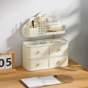Cloud Shaped Desk Organizer, 4 Drawers, Multi Functional Storage Unit, Pegboard Compartments, Office Supplies, 3,000+ Sold