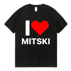Funny I Love Mitski Women's Tshirt Summer Harajuku Tshirt Unisex Loose T-Shirt