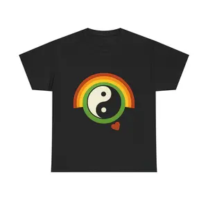Divine love rainbow Unisex Heavy Cotton Tee