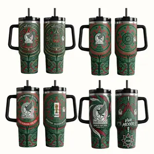 Mexico Soccer Team 2026 Tumbler 40oz 20oz Handle Cup National Football Inspired Travel Mug Fan Drinkware Gift