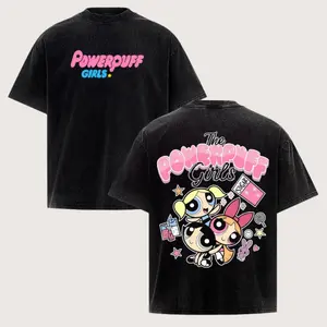 Limited Blossom Bubbles Buttercup The Powerpuff Girls Oversized Washed Tee 1.7 Graphic 90s, Vintage Unisex Oversize Anime Manga Acid Washed Lightweight Cotton T-Shirt,Inspired Menswear Top Graphic T-shirt graphic tees vacation outfits men gifts dailywear