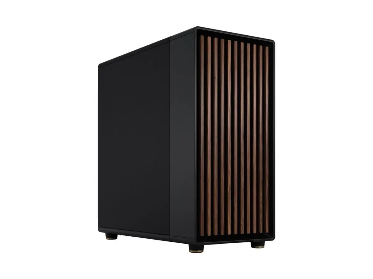 Fractal Design FD-C-NOR1X-01 North XL ATX mATX Mid Tower PC Case, Charcoal Black Chassis with Walnut