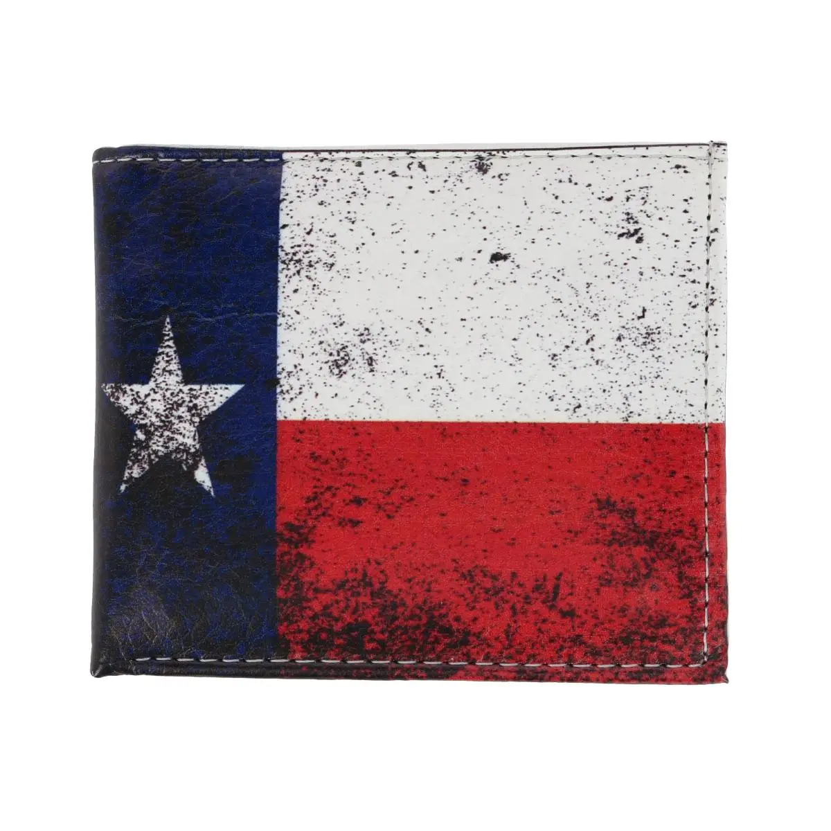 CTM Men's Vintage Texas Flag Bifold Wallet, Bifold Wallets