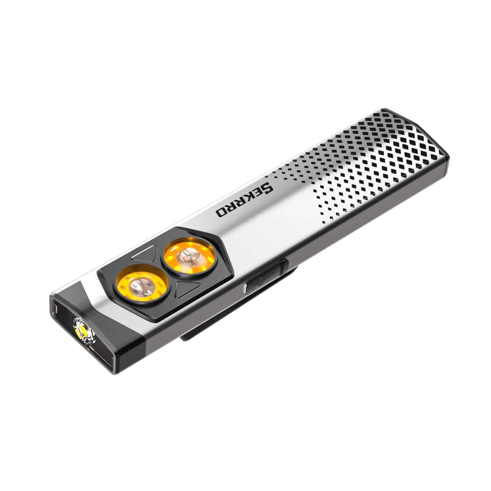 SEKRRO Clip-On EDC Flashlight Ultra-Compact Rechargeable Magnetic Work Light 650 Lumens 11 Modes USB-C Pocket Light for Camping Fishing Repair Emergency, Rechargeable Lights Torches, Compact Flashlight Torches