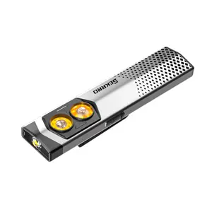 SEKRRO Clip-On EDC Flashlight Ultra-Compact Rechargeable Magnetic Work Light 650 Lumens 11 Modes USB-C Pocket Light for Camping Fishing Repair Emergency