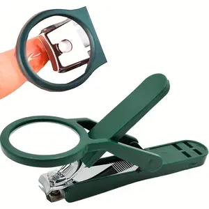 1pc Heavy Duty Magnifying Glass Nail Clipper - Precision Cutting, High-Definition Magnifier, Ergonomic Design for Ultimate Grooming, Portable & Modern Stainless Steel Blade, Perfect for On-the-Go Use, Nail Supplies Equipment, Basic Nail Tools