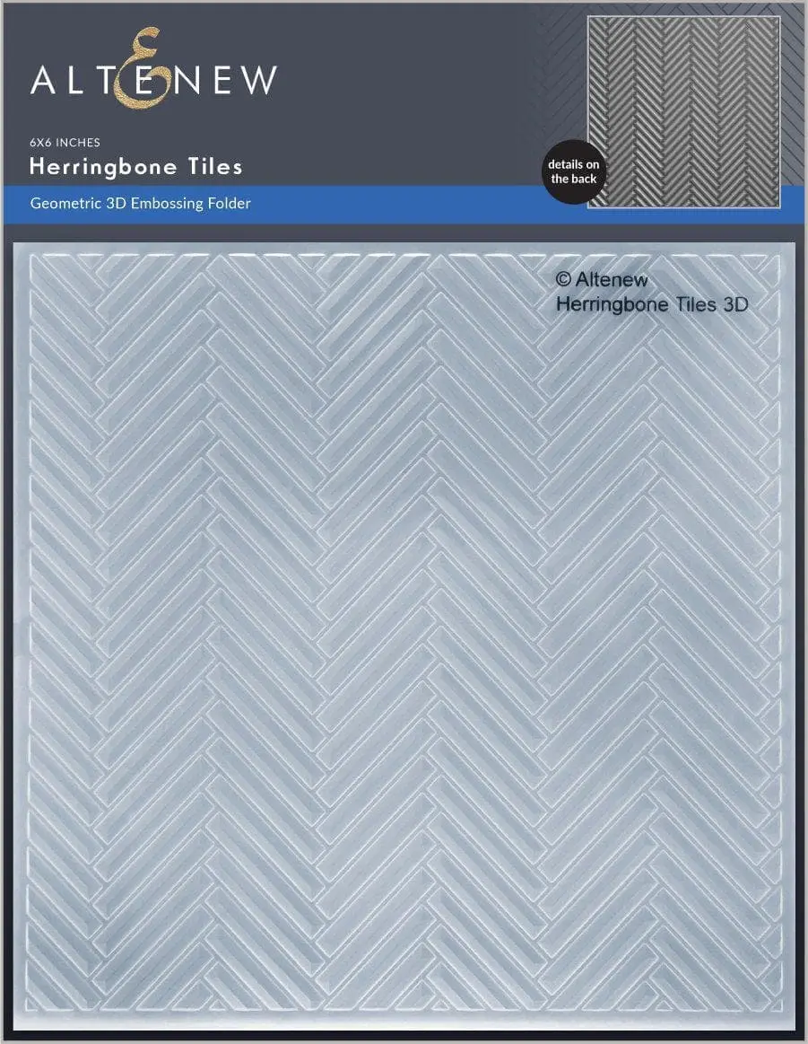 Herringbone Tiles 3D Embossing Folder