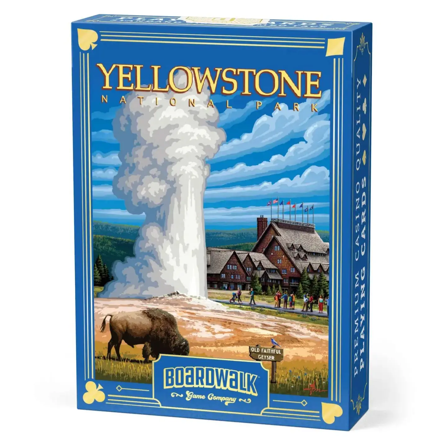 Yellowstone National Park Wildlife Playing Cards - Poker Size, Jumbo Indices, Bison Grazing Design, Animals & Nature Themed, Featherlight Finish, Imported German Paper, Illustrated Single-Direction Back, for Family Game Night, Ages 12+