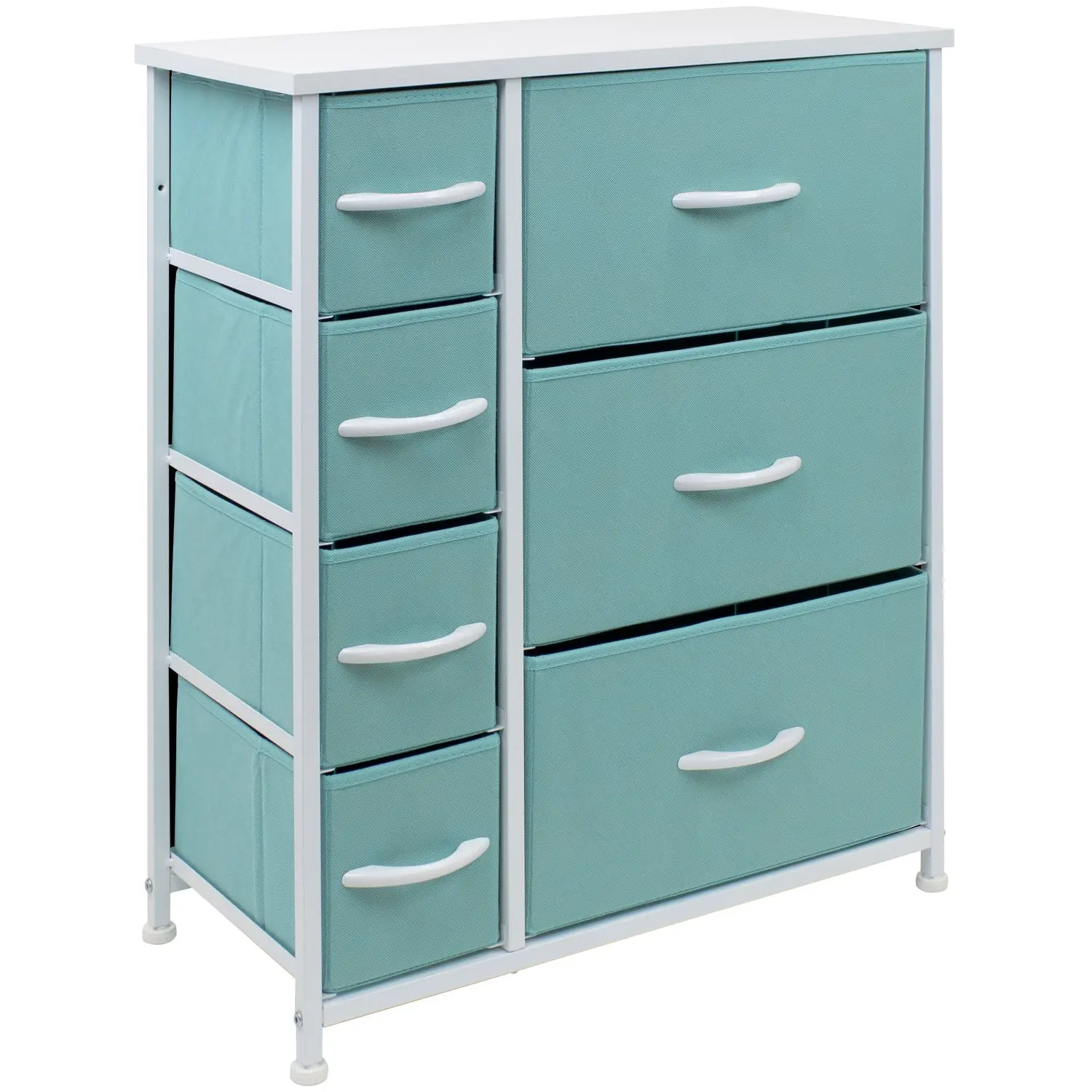 Stylish 7-Drawer Pastel Colored Dresser Chest