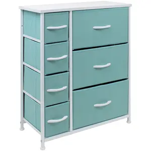 Stylish 7-Drawer Pastel Colored Dresser Chest