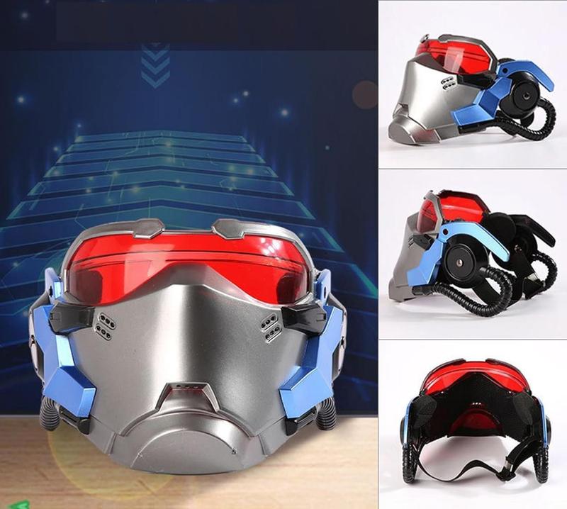 Soldier 76 AIR VENTS Mask OW Jack Helmet Morrison Game Cosplay Prop (NO luminous light)