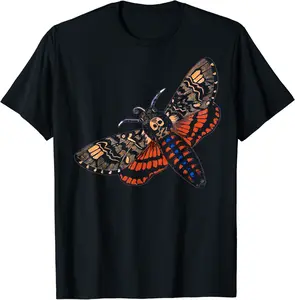 Vintage Skull Moth Skull Goth Death's Head Moth Entomology T-Shirt - Diamoniqu Shop 28B07SQGP9M1