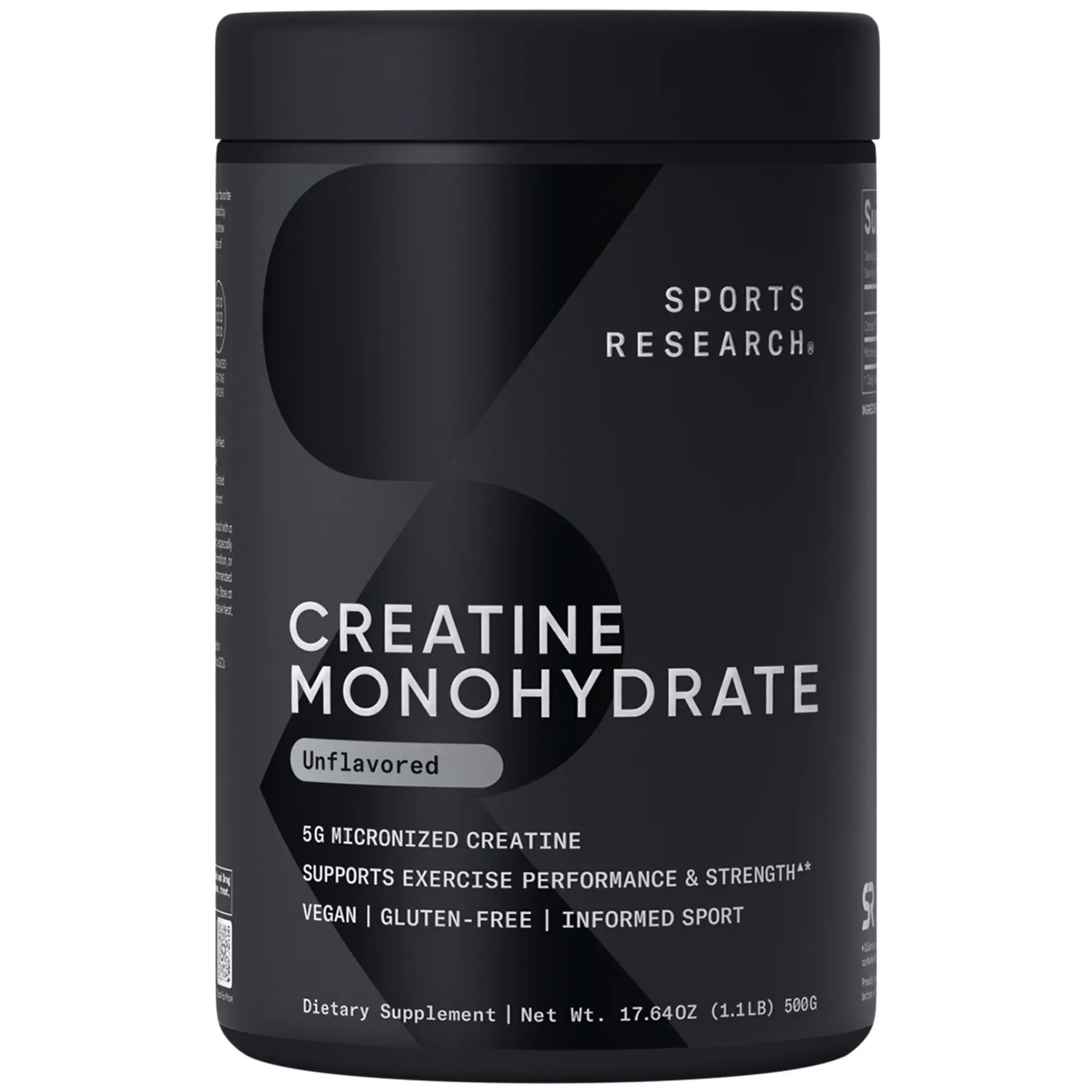 Sports Research Creatine Monohydrate - 5 g Micronized Powder Per Scoop - Informed Sport Tested for Banned Substances - 100 Servings