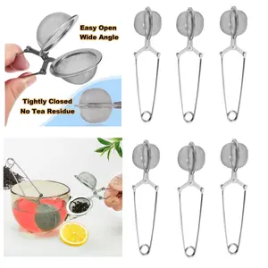 6 Pack Tea Infuser with Handle,Fine Mesh Tea Ball Filter Tea Diffusers Steeper for Loose Leaf Tea,Spices,Seasonings,Christmas Party Gifts,Hand Tools Kits