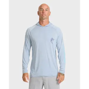 Waterman Marley Hooded Long Sleeve UPF 50 Surf Shirt - Skyway