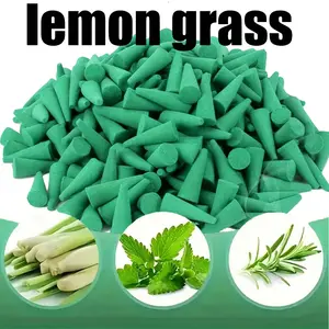 Lemon Grass Citronella Scented Cones, 25-141 Pieces, Home Deodorizer, Yoga & Study Room Fragrance, Aromatherapy Meditation Aid
