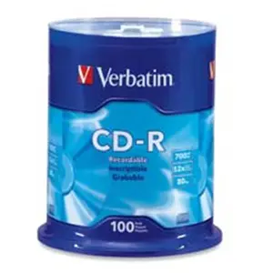 Verbatim  CD-R- 52X Speed- 700MB-80Min- Branded- 100-PK