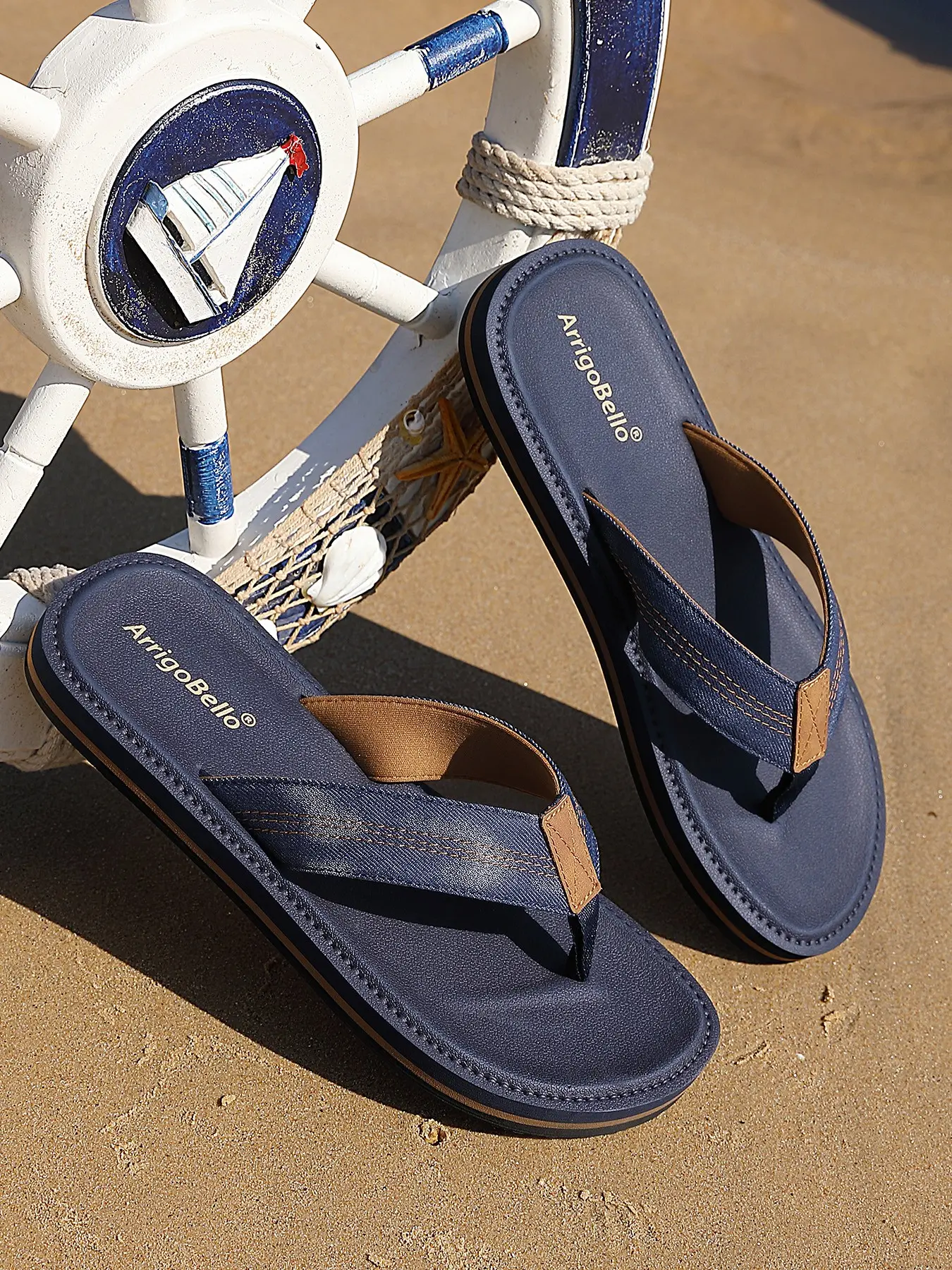 Men's Outdoor Waterproof Sandals, Summer Strap Slides with Arch Support, Lightweight and Durable Flip Flops, Enhanced Grip and Slip Resistance for Beach and Casual Wear