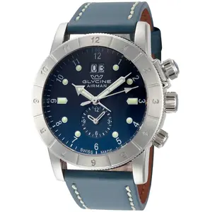 Glycine Men's Airman GMT 42mm Quartz Watch GL0151