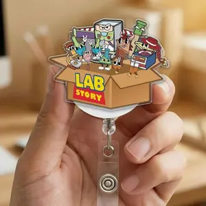 Lab Story Lab Week 2026 Badge Reel, Lab Tech Retractable Medical ID Holder