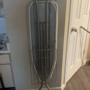 Costoffs Beige Full-Size Foldable Ironing Board with Height Adjustment 4-Leg Design 4-Layer Padding Cord Holder & Clothes Rack for Laundry Living Rooms Dorms