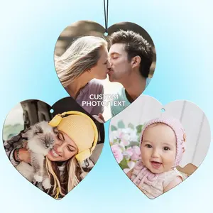 Custom Air Freshener with Picture – Personalized Air Freshener for Car & Home – Customized Design with Your Photo – Gifts for Couple, Family, Women & Men (Heart)