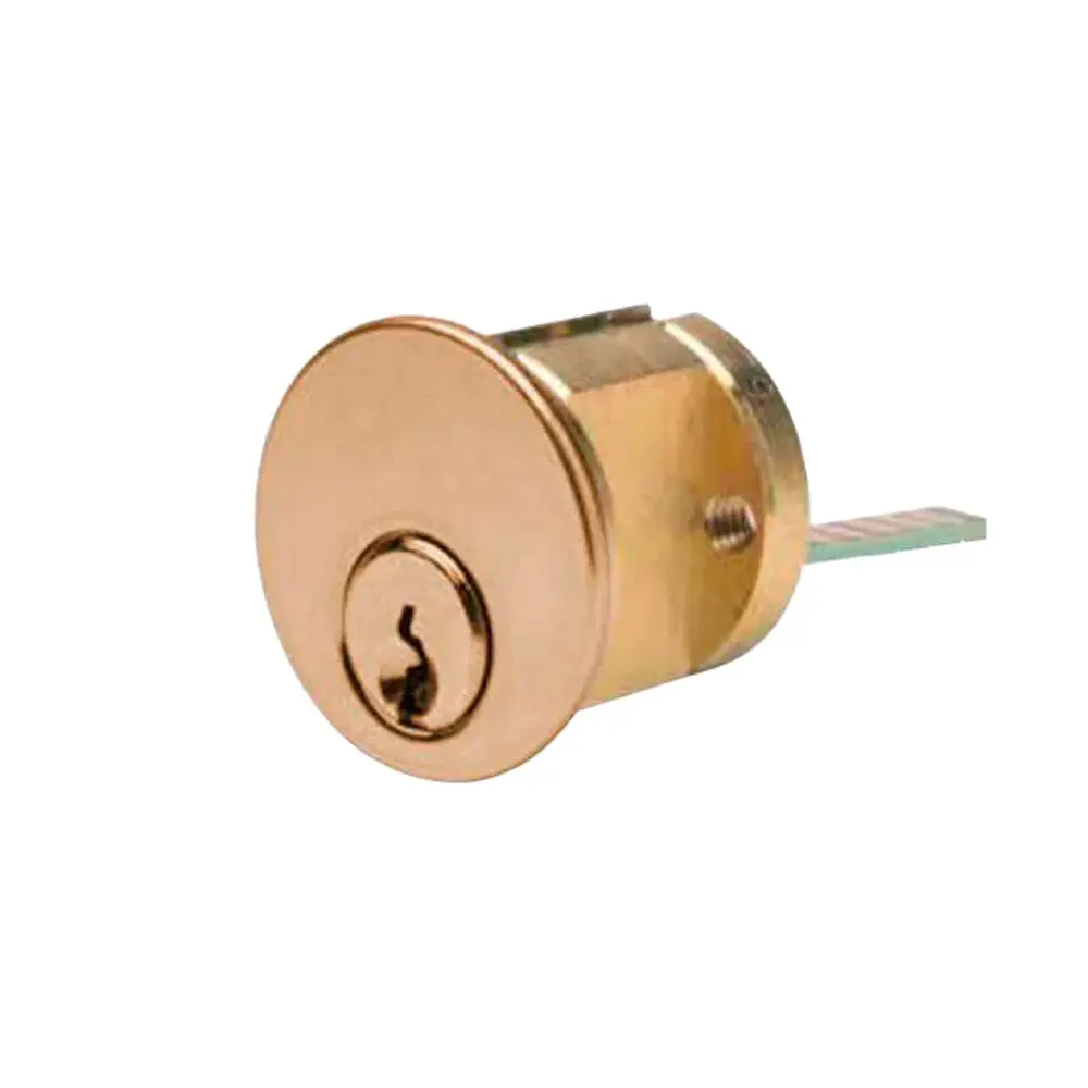 Rekeyable 5-Pin RIM Cylinder, 1 1/8" Schlage KD 03, Bright Solid Brass, Grade 1 Mechanical Hardware with Master Keyed Function & Horizontal-Vertical Tailpiece for Tools & Hardware Use