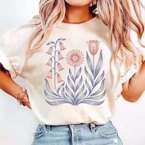 NO WORDS Subtle Anti Trump T-Shirt, FDT TShirt, Foxglove Daisy Tulip Floral Shirt, Freedom Democracy Truth Tee, Democrat Gifts, Flower Market Shirt