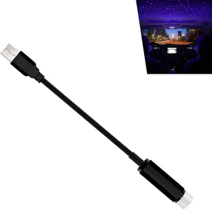 USB Star Projector Night Light, Adjustable Romantic Interior Roof Star Night Light, Portable Car Roof LED Night Star Lamp, for Cars, Ceiling, Living Room Party Atmosphere Decor (Purple Blue)