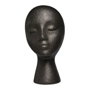 Diane Styrofoam Wig Head-Black