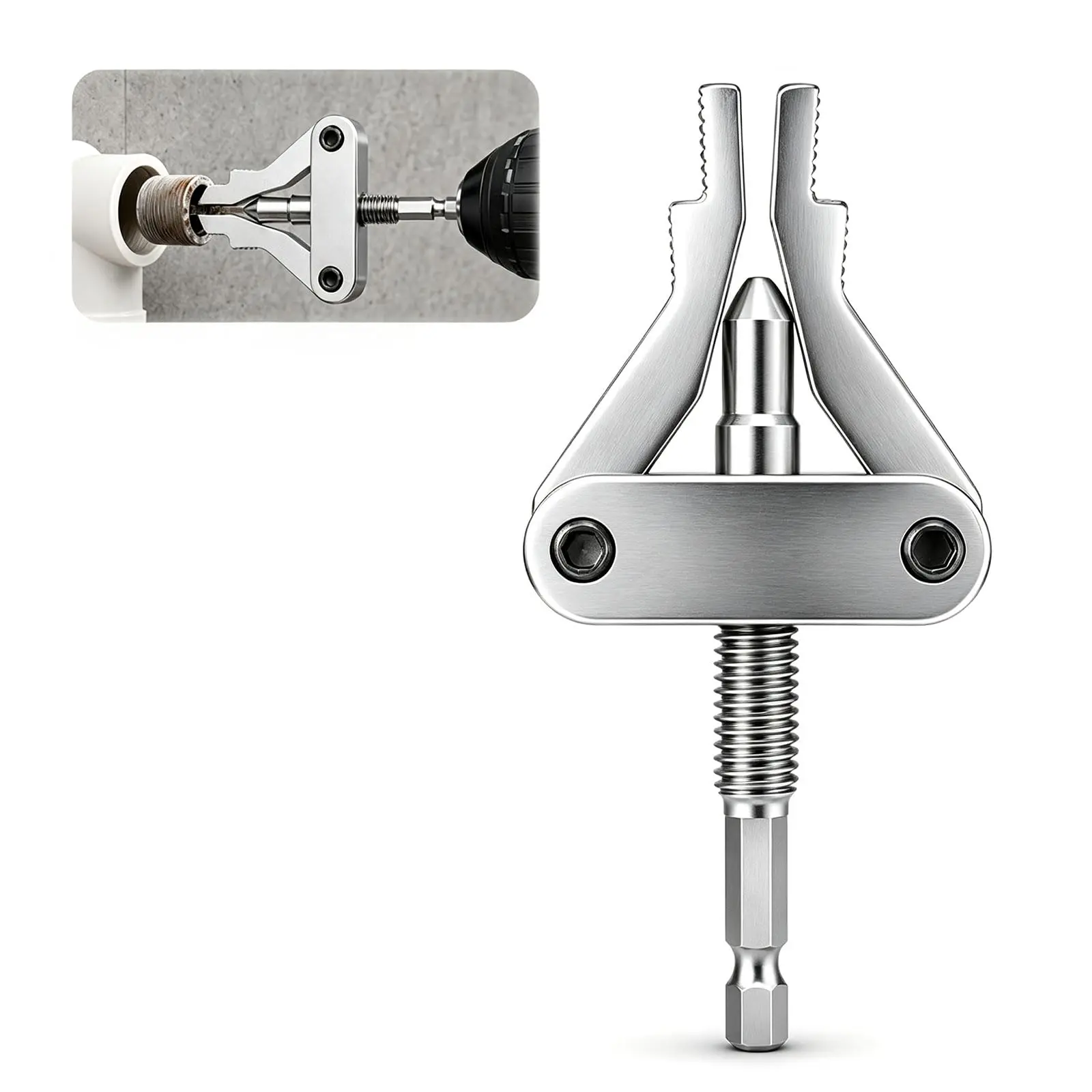 Multi-size wire break extraction tool, suitable for disassembly of 1/2-inch, 3/4-inch, and 1-inch pipe joints. Electric drilling solution for removing rusty faucets and pipe joints.#sohochic