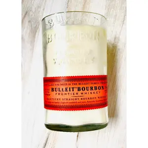 Bourbon Candle - Bulleit Bottle - old fashioned scent -  liquor bottle candle