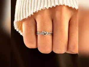 Morning | Sterling Silver Double-Layered Knot Ring