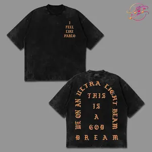 [Echo Culture] The Life Of Pablo Graphic Premium Acid Washed Cotton T-Shirt For YE Fans ,YE Hip-Hop Shirt ,The Life Of Pablo Album Merch ,YE Fan Graphic Tee, Concert Music Outfit