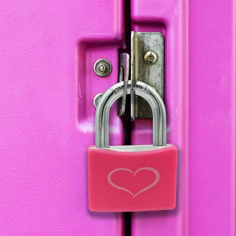 2-Pack Pink Padlocks with 3 Keys Each – Durable 1-9/16" (40mm) Aluminum Lock Body, Keyed Alike for Easy Use, Perfect for Gym Lockers, Gates, Sheds, Storage Units, Fences, Toolboxes – Stylish & Secure Locks for Everyday Protection
