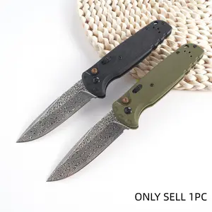 1pc Lightweight Multi-Functional Edc Folding Knife, Damascus Steel Blade, High-Quality Tool, Kitchen Essential, Camping Fishing Helper, Christmas Gift, Men's Gift