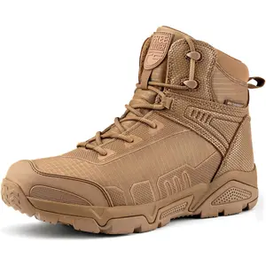 FREE SOLDIER Men's Waterproof Tactical Work Boots Lightweight Comfortable Combat Hiking Boots