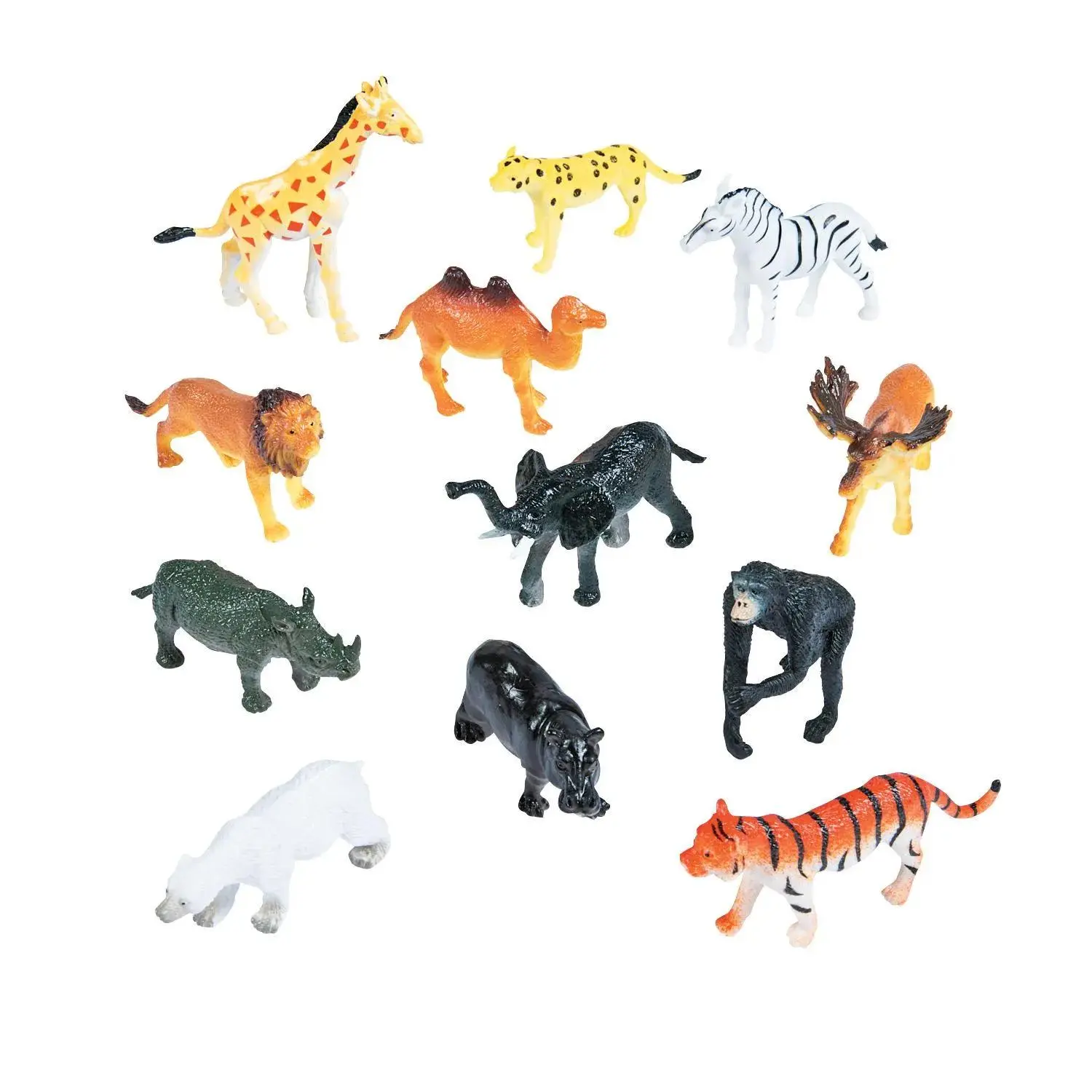 Mini Zoo Animal Action Figures Playset - Pack of 24 Animal Figurines, Ideal for Party Favor Bags, Animal Pack