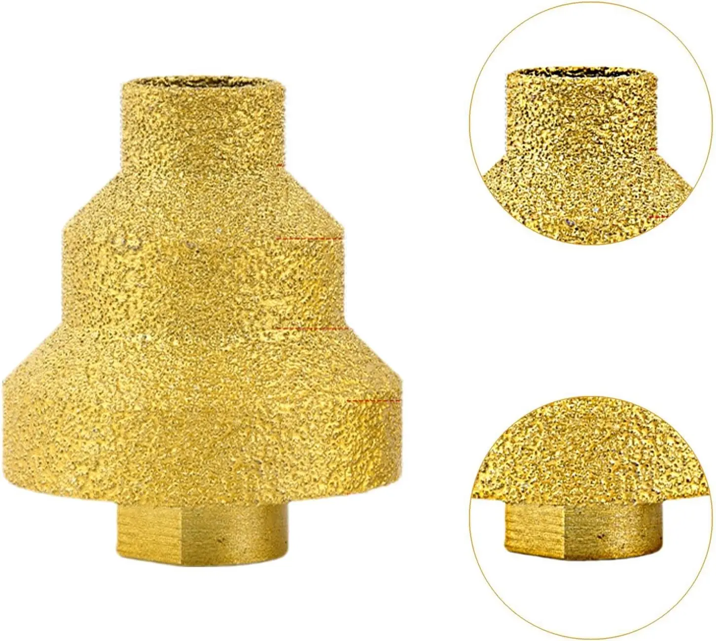 Diamond Beveling Chamfer Bit 20-35-50mm Step Drill Bit Diamond Countersink Bit  Thread Existing Holes Enlarging Shaping Trimming for Granite