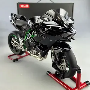 Kawasaki Ninja H2R 1:6 Scale Model Motorcycle with Smoke - Detailed Black & Green Design - Collectible Toy
