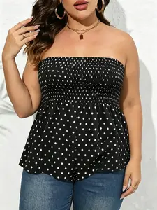 Plus Size Women's Strapless Top, Comfortable and Stylish Design, Perfect for Casual Wear, Ideal for Daily, Available in Multiple Sizes