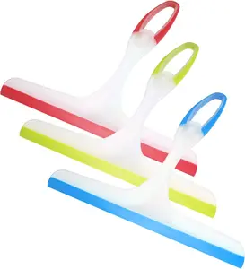 3 Pcs Squeegee for Shower Glass Door, Window Cleaning Squeegee, Hand Held Rubber Glass Shower Squeegee, Car Windshield Squeegee for Bathroom Shower Door Window Mirror Tile Cleaner Squeegee